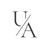 Black 'UA' logo on a white background